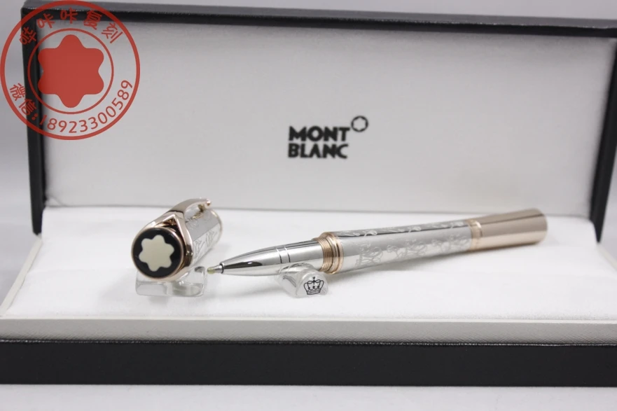 

Wakaka Princess of Monaco Grace Kelly Silver carving Silver Rose Gold Clip Roller Pen Ballpoint Pen