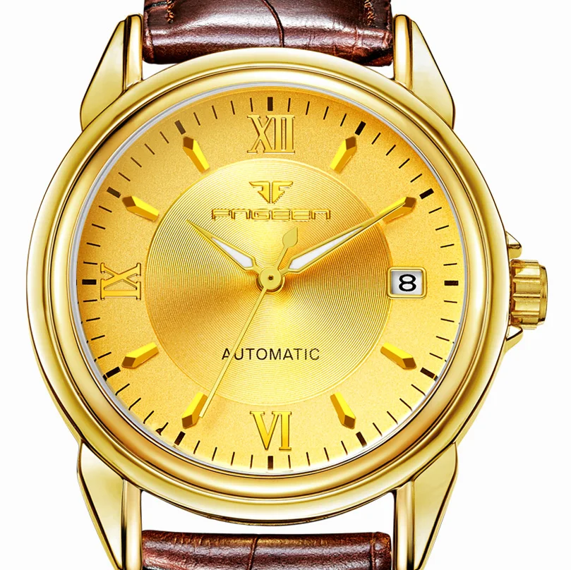 FNGEEN Men's Gold Leather Strap Quartz Watches BusinessWristwatch for Man Waterproof Mechanical Luminous Men's Watch
FNGEEN Men's Gold Leather Strap Quartz Watches BusinessWristwatch for Man Waterproof Mechanical Luminous Men's Watch