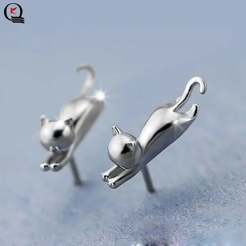 Cute Cat Shaped Stud Earrings For Women Fashion Silver Plated Ear Stud Engagement Wedding Party Jewelry Gifts
Cute Cat Shaped Stud Earrings For Women Fashion Silver Plated Ear Stud Engagement Wedding Party Jewelry Gifts