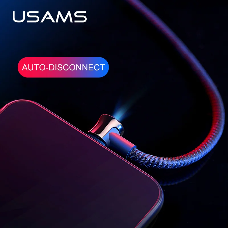 USAMS Auto Power off Phone Cable for iPhone 5 6 X XR XS 2A Fast Charging Data cable Disconnect USB Cable L Bending Data Cord
USAMS Auto Power off Phone Cable for iPhone 5 6 X XR XS 2A Fast Charging Data cable Disconnect USB Cable L Bending Data Cord