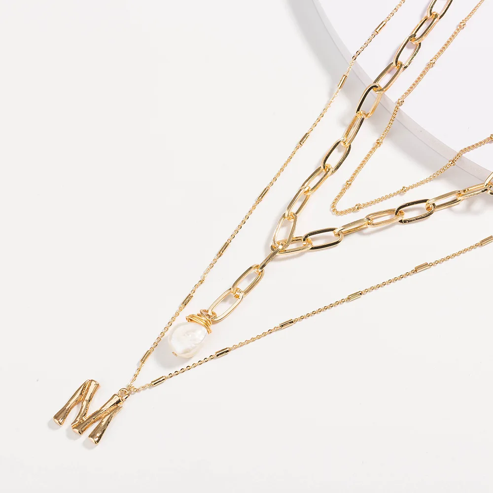 Baroque Pearl Pendant Necklace Female Metal M Necklaces for Women Gold Color 2019 Fashion Jewelry Layered Necklace New Hot
Baroque Pearl Pendant Necklace Female Metal M Necklaces for Women Gold Color 2019 Fashion Jewelry Layered Necklace New Hot