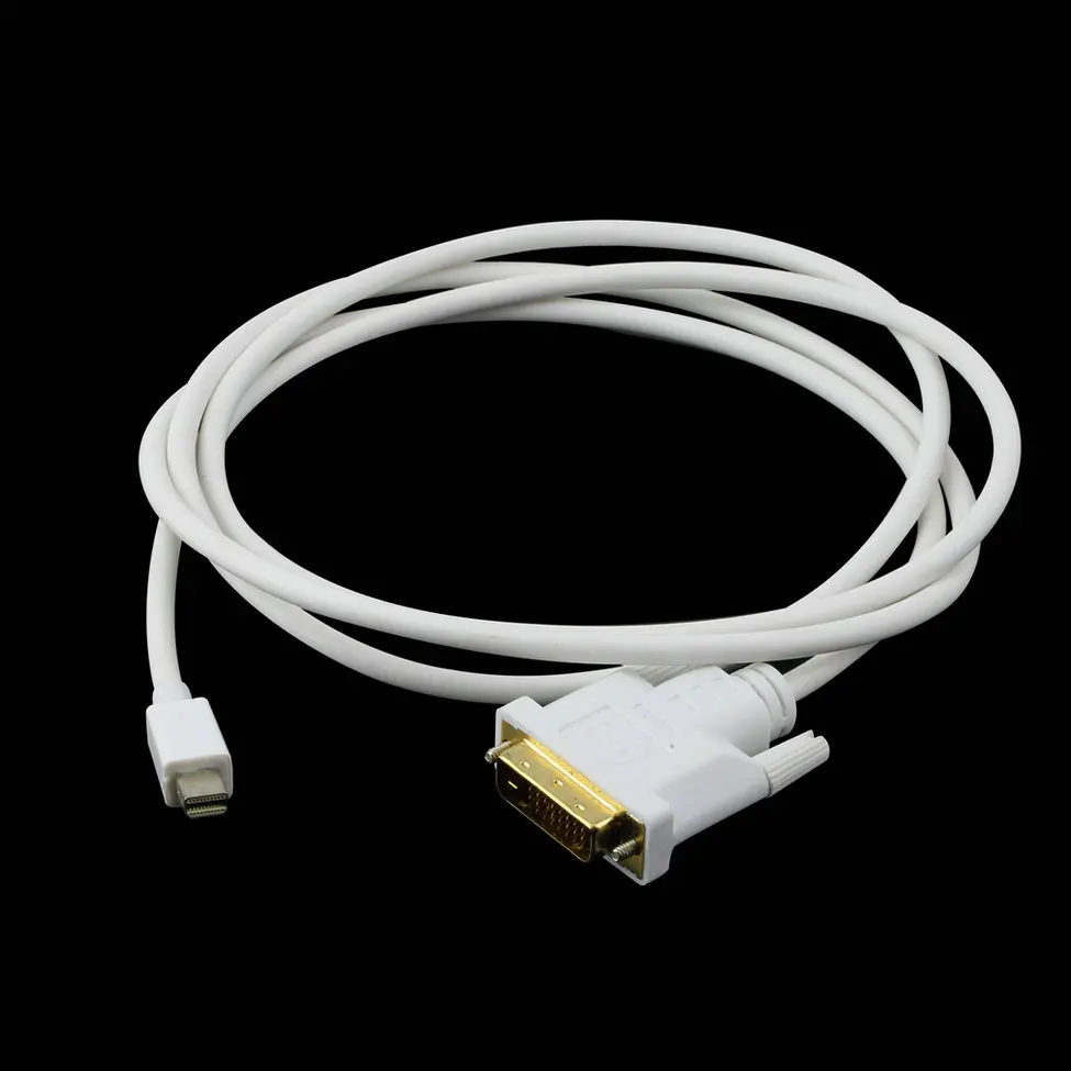 Hot New Mini Display Port DP Male to DVI Male Adapter Cable Cord White 6FT 1.8M for MacBook for MacBook Pro for MacBook Air
Hot New Mini Display Port DP Male to DVI Male Adapter Cable Cord White 6FT 1.8M for MacBook for MacBook Pro for MacBook Air