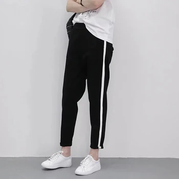 Autumn Female Pencil Pants Women Harem Pants Casual Long Trousers For Women Black Side Striped Thin Ankle-Length Pants
Autumn Female Pencil Pants Women Harem Pants Casual Long Trousers For Women Black Side Striped Thin Ankle-Length Pants
