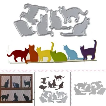 6Pcs Cute Cat Stitched Metal Cutting Dies Stencil Scrapbook Album Embossing Die Cuts For diy Making Handcrafts New
6Pcs Cute Cat Stitched Metal Cutting Dies Stencil Scrapbook Album Embossing Die Cuts For diy Making Handcrafts New