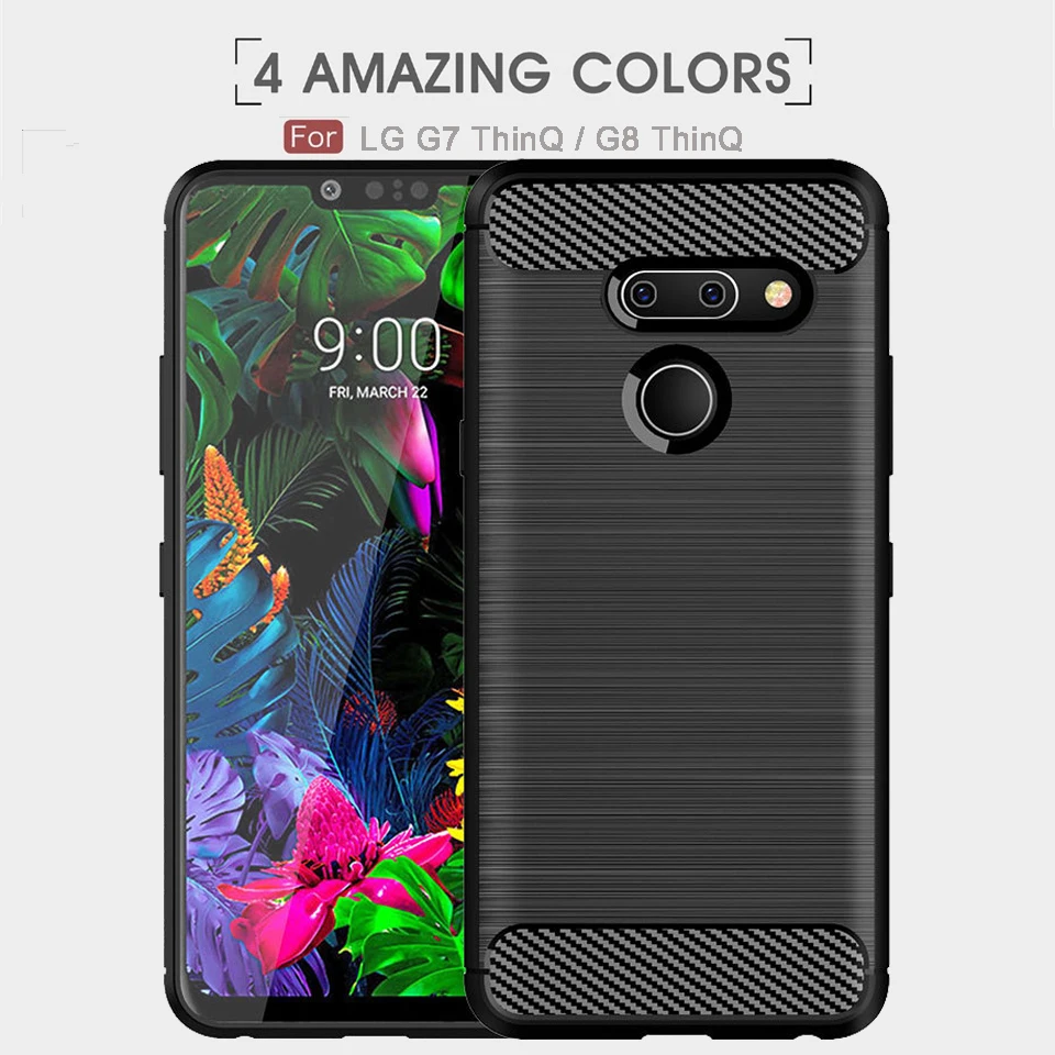 Luxury case For LG G7 G8 ThinQ Soft silicone Carbon Fiber Armor back cover Shockproof Shell for LG G8 G7 ThinQ case Fundas Coque
Luxury case For LG G7 G8 ThinQ Soft silicone Carbon Fiber Armor back cover Shockproof Shell for LG G8 G7 ThinQ case Fundas Coque