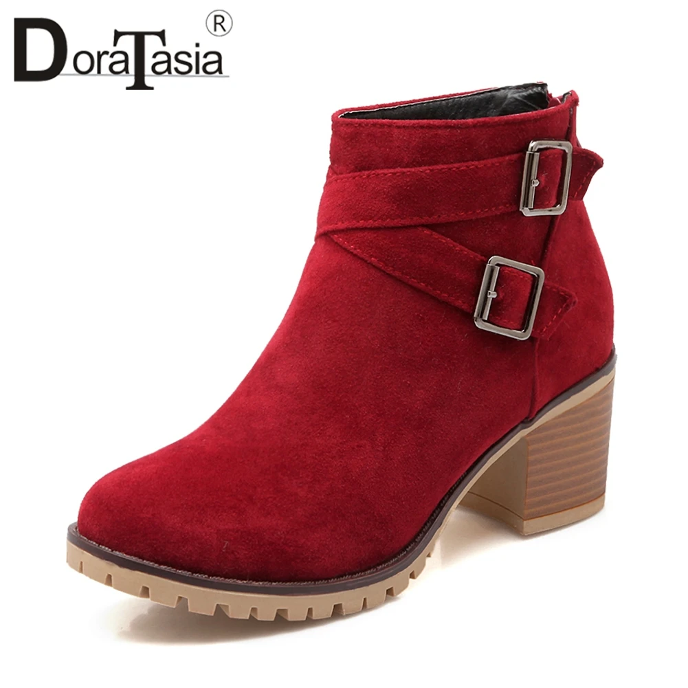 DORATASIA 2019 New Big Size 34-43 Winter non-slip Ankle Booties Women 2019 Warm Fur Boots High Chunky Heels Shoes Woman
DORATASIA 2019 New Big Size 34-43 Winter non-slip Ankle Booties Women 2019 Warm Fur Boots High Chunky Heels Shoes Woman