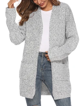 Hot Casual Long cardigan V Neck Pockets sweater women knitted cardigans female lady sweaters 2018 Autumn Winter Fashion Jumper
Hot Casual Long cardigan V Neck Pockets sweater women knitted cardigans female lady sweaters 2018 Autumn Winter Fashion Jumper