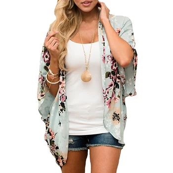 Women Cardigan Chiffon Batwing Sleeve Printing O-Neck Summer Loose Beach Blouse Hem Irregular Plus Size Sun protection Blouses
Women Cardigan Chiffon Batwing Sleeve Printing O-Neck Summer Loose Beach Blouse Hem Irregular Plus Size Sun protection Blouses
