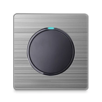 Wholesale Luxurious Wall Light Switch Random Click Push Button With LED Indicator 1 Gang 1 Way AC 110~250V Stainless Steel panel
Wholesale Luxurious Wall Light Switch Random Click Push Button With LED Indicator 1 Gang 1 Way AC 110~250V Stainless Steel panel