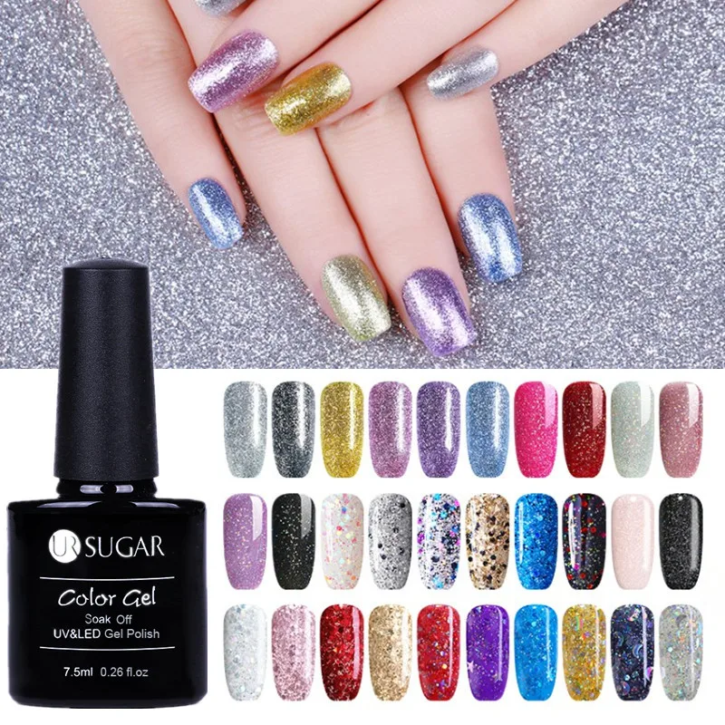UR SUGAR 6 Pcs Glitter Gel Varnish Set 110 Pure Shining Long-Lasting Soak Off UV Gel Nail Art Polish Lacquer Kits
UR SUGAR 6 Pcs Glitter Gel Varnish Set 110 Pure Shining Long-Lasting Soak Off UV Gel Nail Art Polish Lacquer Kits