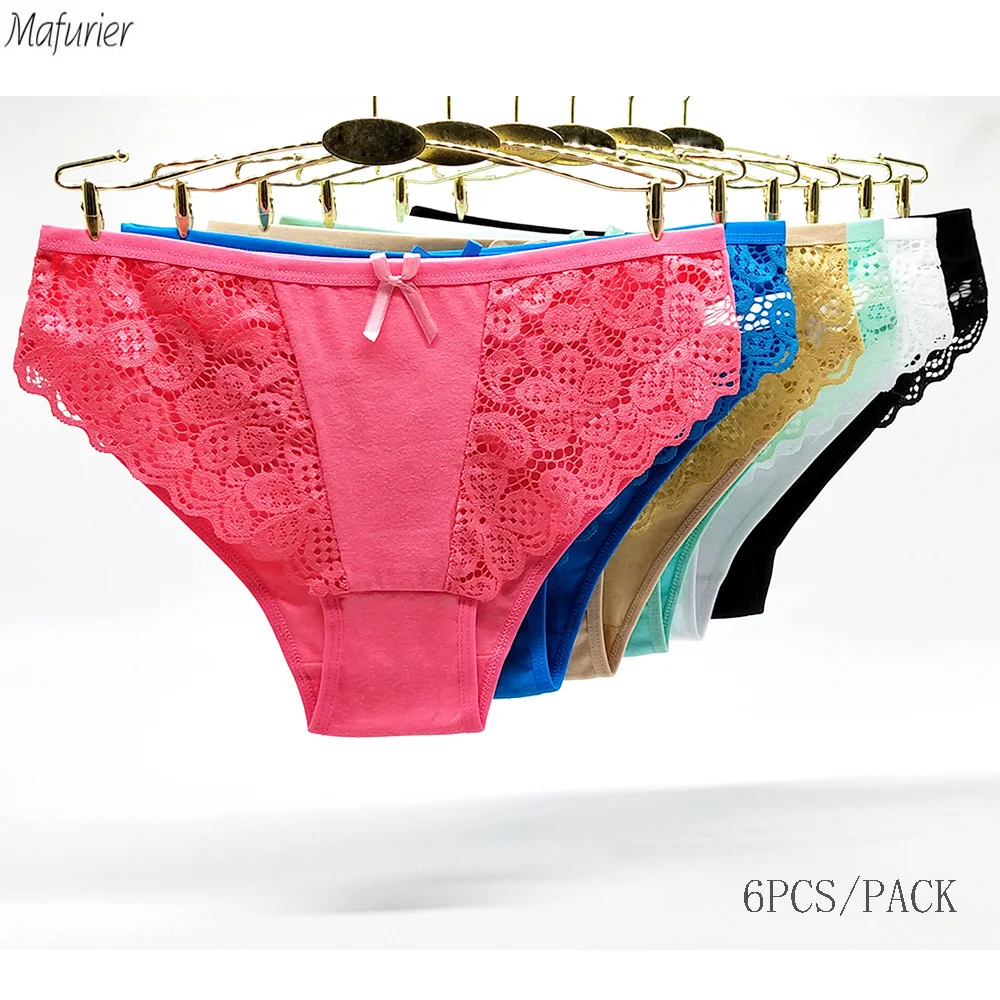 Mafurier Women New Arrival Sexy Lace Underwear Panties Female Cotton Briefs Shortpant Soft Knickers Lingeries For Women 6Pcs/Lot
Mafurier Women New Arrival Sexy Lace Underwear Panties Female Cotton Briefs Shortpant Soft Knickers Lingeries For Women 6Pcs/Lot