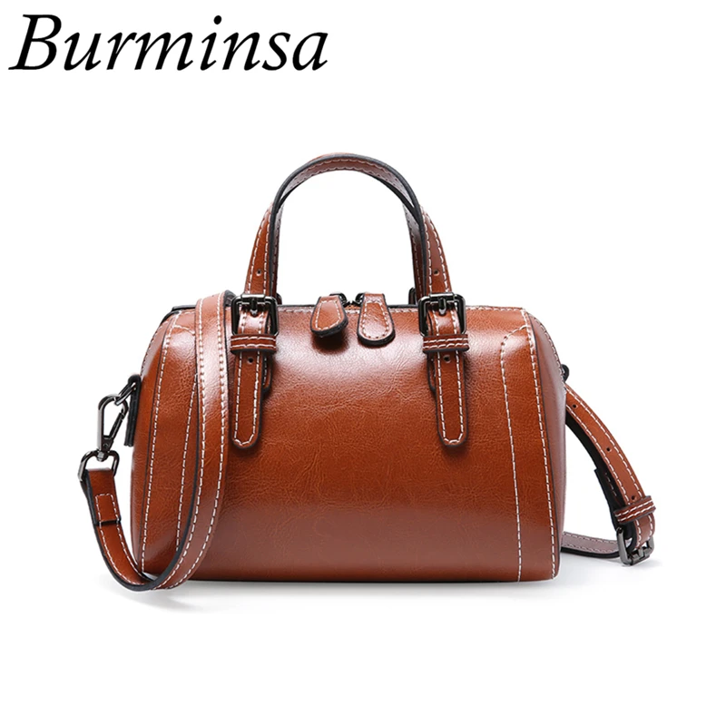 Burminsa Cute Mini Boston Women Genuine Leather Bags Double Zippers Crossbody Bags Ladies Shoulder Messenger Bags Summer 2019
Burminsa Cute Mini Boston Women Genuine Leather Bags Double Zippers Crossbody Bags Ladies Shoulder Messenger Bags Summer 2019