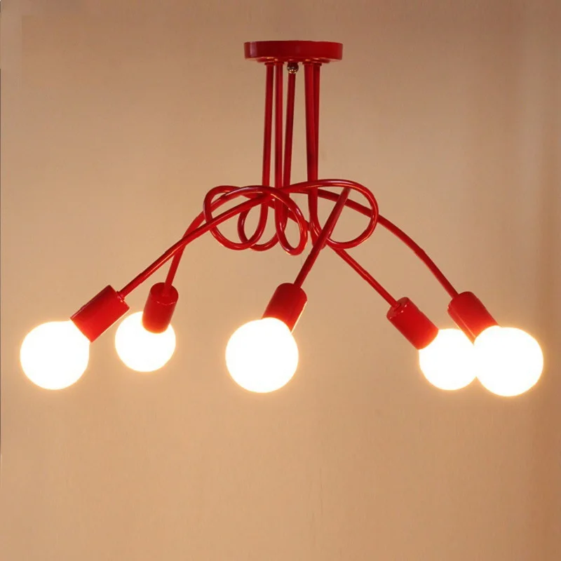 Simple Creative 3&5 Heads Black White Red Color E27 Ceiling Lamp Vintage Ceiling Lights Personality Modern Brief Ceiling Lights
Simple Creative 3&5 Heads Black White Red Color E27 Ceiling Lamp Vintage Ceiling Lights Personality Modern Brief Ceiling Lights