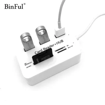 BinFul All In One USB 2.0 Hub 3 Ports With USB Card Reader Hub 2.0 480Mbps USB Combo For MS/M2/SD/MMC/TF Portable For PC Laptop
BinFul All In One USB 2.0 Hub 3 Ports With USB Card Reader Hub 2.0 480Mbps USB Combo For MS/M2/SD/MMC/TF Portable For PC Laptop