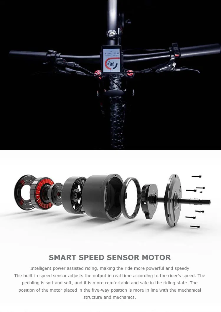 Discount 27.5inch ebike Mid-motor long-range travel electric mountain bicycle oil brake air pressure shock-absorbing mountain EMTB 3