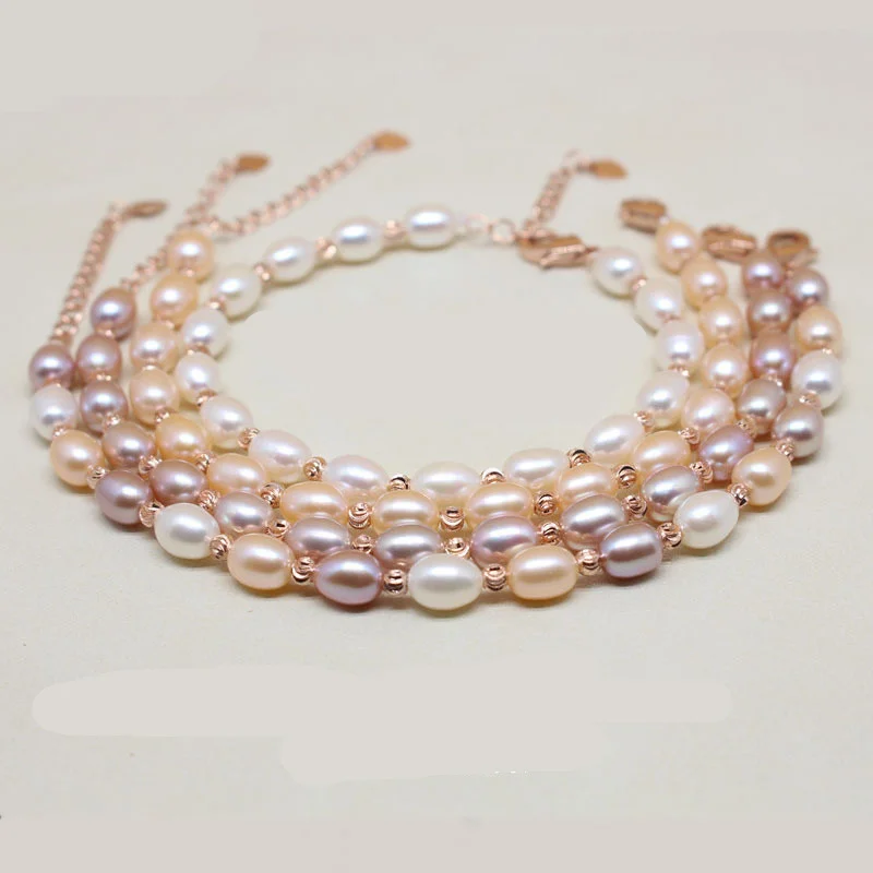 Hot Sterling Silver Top 7-8mm Natural freshwater pearl bracelet Fashion bracelets for women Mother and girlfriend's gift
Hot Sterling Silver Top 7-8mm Natural freshwater pearl bracelet Fashion bracelets for women Mother and girlfriend's gift