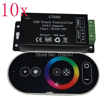FREE DHL/FEDEX 10pcs/lot 18A DC12V/24V RF Wireless Touch GT666 LED dimmer RGB remote controller for RGB LED Strip light
FREE DHL/FEDEX 10pcs/lot 18A DC12V/24V RF Wireless Touch GT666 LED dimmer RGB remote controller for RGB LED Strip light