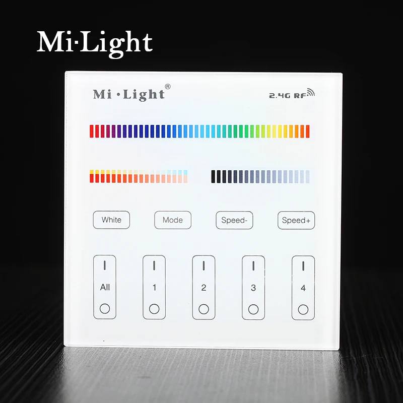 Milight T4 AC220V 4-Zone RGB+CCT Smart Panel Remote Controller for led strip light lamp or bulb
Milight T4 AC220V 4-Zone RGB+CCT Smart Panel Remote Controller for led strip light lamp or bulb