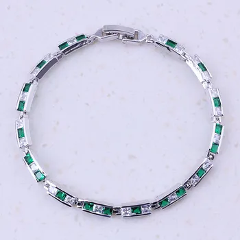 Sparkly Imitation Emerald & White AAA Zircon Fashion Jewelry Silver Color Charm Bracelets For Women Party Trendy Jewelry D0065
Sparkly Imitation Emerald & White AAA Zircon Fashion Jewelry Silver Color Charm Bracelets For Women Party Trendy Jewelry D0065
