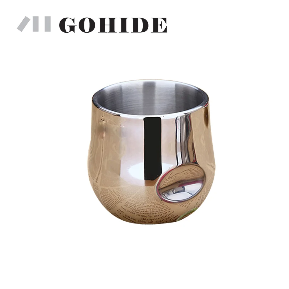 Image New product with Free shipping two size for optional Stainless steel child cup double layer insulation design beer cup 150 200ml