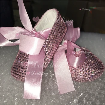 Blush Pink Rhinestones Bling Baby shoes Ballerina Satin custom-made Sparkle DMC glass Cirb Christening 1st birthday infant shoes
Blush Pink Rhinestones Bling Baby shoes Ballerina Satin custom-made Sparkle DMC glass Cirb Christening 1st birthday infant shoes