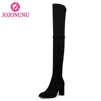 FITWEE Women Fur Thigh High Boots Pointed Toe Thick High Heels Stretch Boots Fashion Lace Up Winter Warm Shoes Size 34-43
FITWEE Women Fur Thigh High Boots Pointed Toe Thick High Heels Stretch Boots Fashion Lace Up Winter Warm Shoes Size 34-43