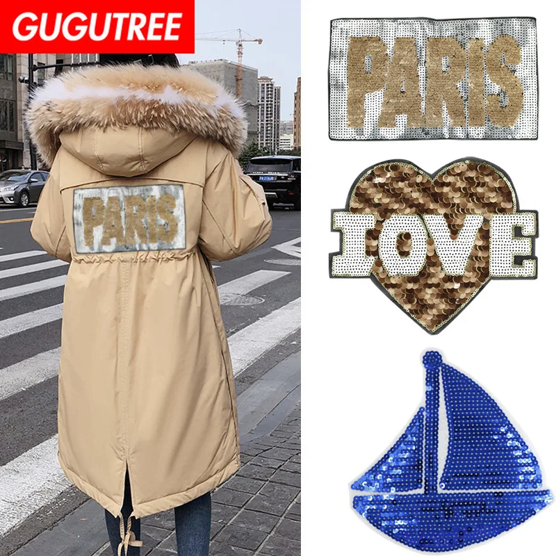 GUGUTREE embroidery big love heart cats boat patches letter patches badges applique patches for clothing XC-67
GUGUTREE embroidery big love heart cats boat patches letter patches badges applique patches for clothing XC-67