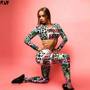 KLV Women 2 Pieces Multicolor Flower Leaf Letter Print Suit Tracksuit Long Sleeve O-Neck Crop Top And High Waist Leggings
KLV Women 2 Pieces Multicolor Flower Leaf Letter Print Suit Tracksuit Long Sleeve O-Neck Crop Top And High Waist Leggings