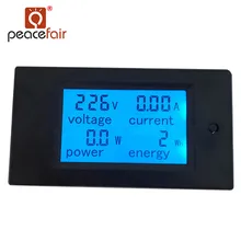 Peacefair AC Monophasé Numérique LCD Ampèremètre Voltmètre 80-260 v 20A 4IN1 Électrique Volt Amp Megter Puissance Kwh pour Homekit PZEM-021(China)