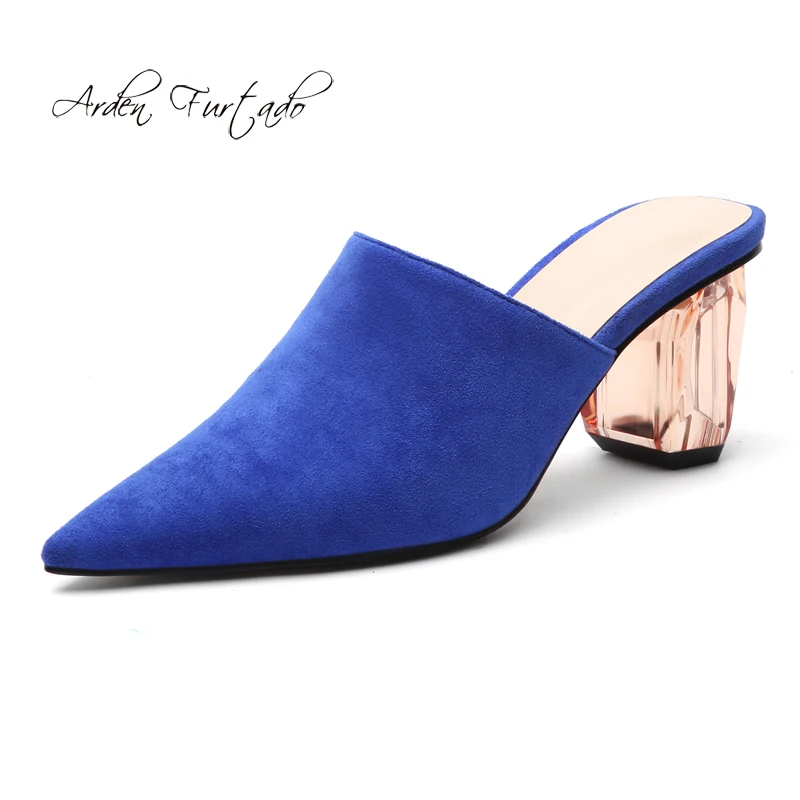 Arden Furtado Summer Fashion Women's Shoes Pointed Toe Chunky Heels Slippers royalblue Mules Sexy Elegant slides large size 45
Arden Furtado Summer Fashion Women's Shoes Pointed Toe Chunky Heels Slippers royalblue Mules Sexy Elegant slides large size 45