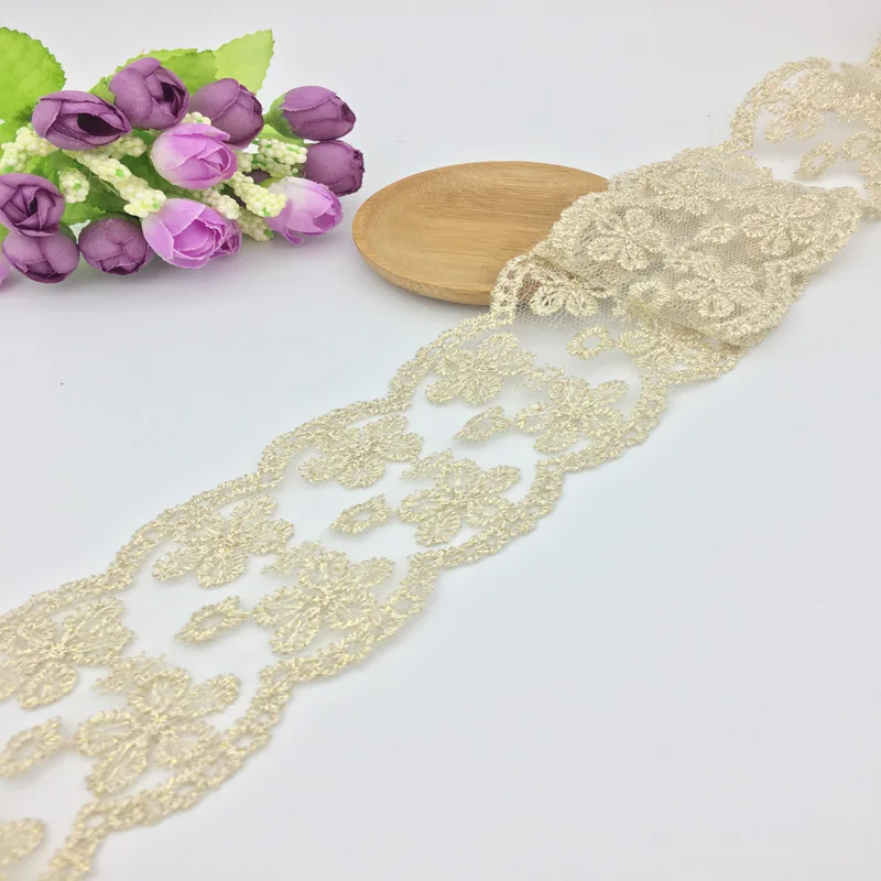 5.8cm wide high quality Gold mesh exquisite lace trimming ribbon,garment DIY and home item decoration lace in Gold-TL
5.8cm wide high quality Gold mesh exquisite lace trimming ribbon,garment DIY and home item decoration lace in Gold-TL