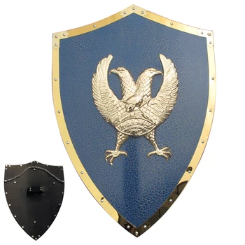 Medieval Shield For Medieval Crusader Deutschland German Eagle Shield Armor Blue Color Hand Held Brand New Supply 
Medieval Shield For Medieval Crusader Deutschland German Eagle Shield Armor Blue Color Hand Held Brand New Supply