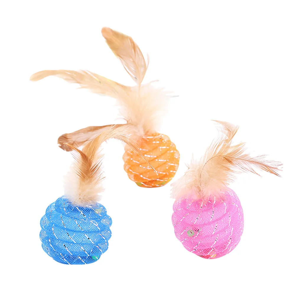 3 Pcs Pet Cat Toy Cat Line Ball With Feather Line Tube Ball Pet Toy (Random Color)
3 Pcs Pet Cat Toy Cat Line Ball With Feather Line Tube Ball Pet Toy (Random Color)