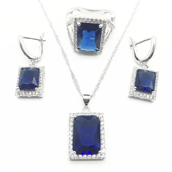 Square Natural Montana Zircon White Australian Crystal 925 Silver Jewelry Sets For Women Wedding Earrings/Pendant/Necklace/Ring
Square Natural Montana Zircon White Australian Crystal 925 Silver Jewelry Sets For Women Wedding Earrings/Pendant/Necklace/Ring