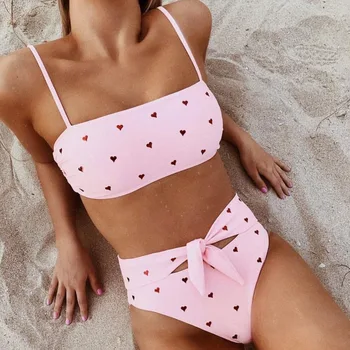 Small Heart Bandage Padded Bikini Sets Summer Beach Biquini Monokini Swimwear Bow High Waist Swimsuits X87
Small Heart Bandage Padded Bikini Sets Summer Beach Biquini Monokini Swimwear Bow High Waist Swimsuits X87