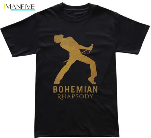 Hot Freddie Mercury Queen Bohemian Rhapsody T Shirt Black Men Size S-3XL Print T-Shirt Men Summer Style
Hot Freddie Mercury Queen Bohemian Rhapsody T Shirt Black Men Size S-3XL Print T-Shirt Men Summer Style