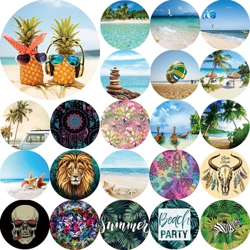 Hot sale summer landscape tiger lion mandala beach towel pineapple hello summer Round beach towel size 1500*1500mm
Hot sale summer landscape tiger lion mandala beach towel pineapple hello summer Round beach towel size 1500*1500mm