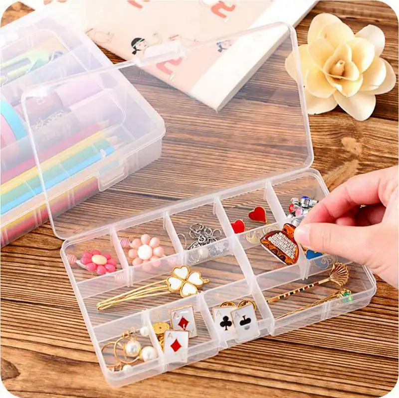 Life Essential 10/15/24 Compartment Storage Box Practical Adjustable Plastic Case for Bead Rings Jewelry Display Organizer
Life Essential 10/15/24 Compartment Storage Box Practical Adjustable Plastic Case for Bead Rings Jewelry Display Organizer