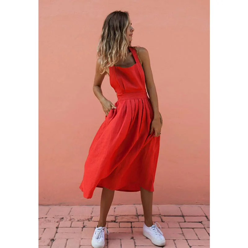 2019 New Women's Sleeveless Backless Long Dress Casual Summer Boho Strappy Long Maxi Dress Evening Party Beach Sundress
2019 New Women's Sleeveless Backless Long Dress Casual Summer Boho Strappy Long Maxi Dress Evening Party Beach Sundress