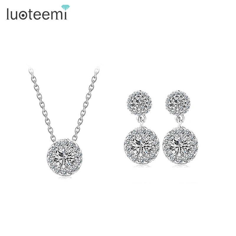 LUOTEEMI New Arrival 2015 Big Sale Sets Cubic Zircon White-Color Delicate Round Necklace Earrings For Women Wedding Wholesale
LUOTEEMI New Arrival 2015 Big Sale Sets Cubic Zircon White-Color Delicate Round Necklace Earrings For Women Wedding Wholesale