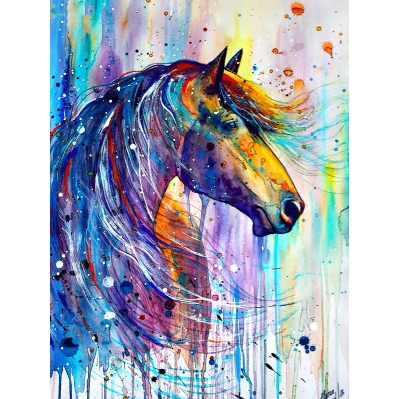 100% Full 5D Diy Daimond Painting "Watercolor Horse" 3D Diamond Painting Round Rhinestone Diamant Painting Embroidery
100% Full 5D Diy Daimond Painting "Watercolor Horse" 3D Diamond Painting Round Rhinestone Diamant Painting Embroidery