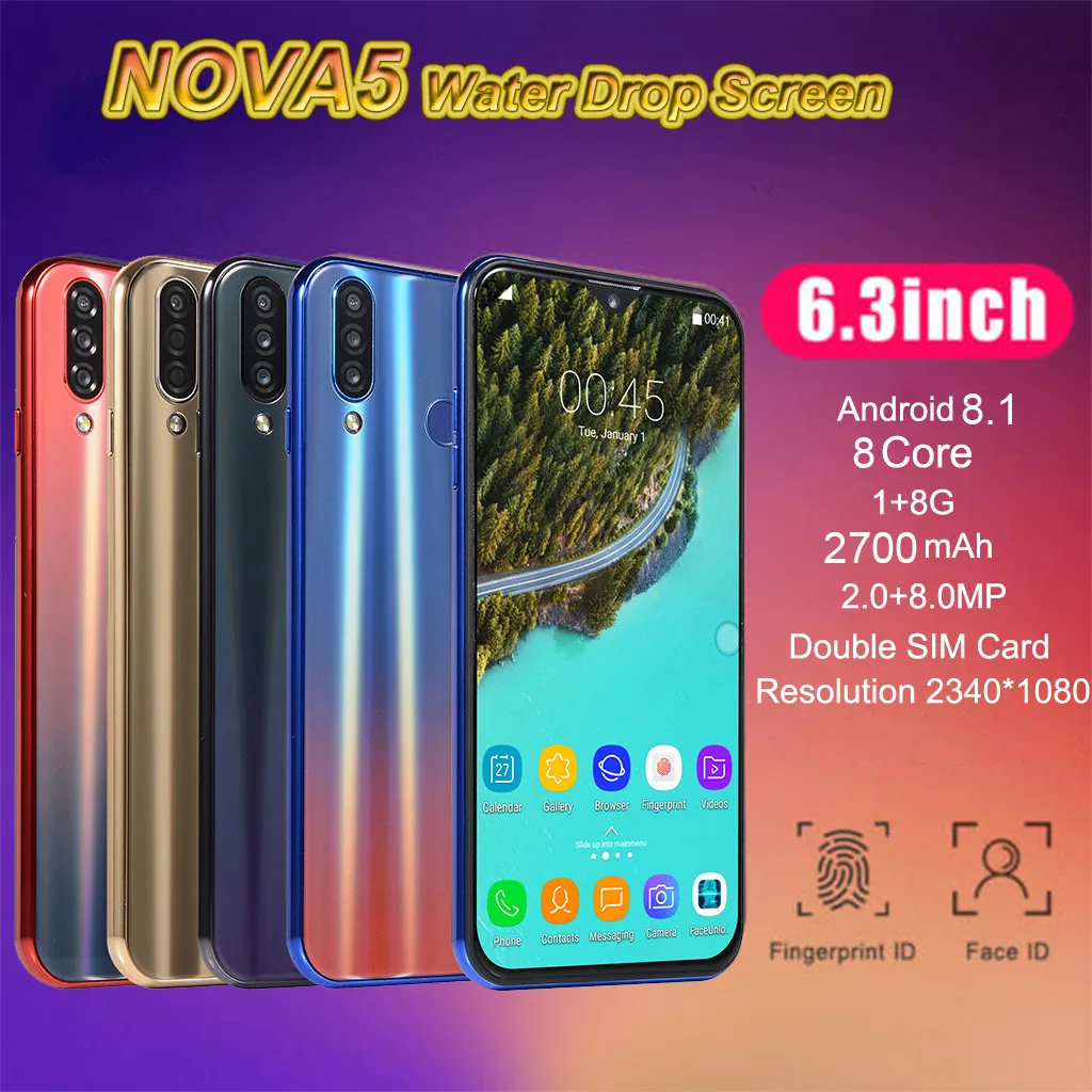 2019 HOT NEW Nova 5 Eight core 6.3inch Drop Screen Android Face/Fingerprint 3G GPS SmartPhone Purchasing
2019 HOT NEW Nova 5 Eight core 6.3inch Drop Screen Android Face/Fingerprint 3G GPS SmartPhone Purchasing