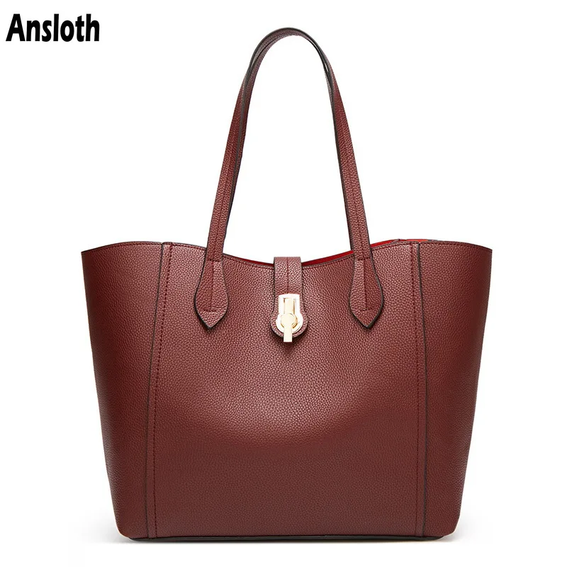 Ansloth Casual Women Large Tote Bag Vintage Handbag Fashion PU Leather Shoulder Bags For Women Simple Style Hand Bags HPS424
Ansloth Casual Women Large Tote Bag Vintage Handbag Fashion PU Leather Shoulder Bags For Women Simple Style Hand Bags HPS424