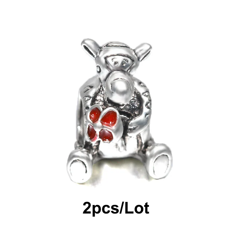 DINGLLY 2Pcs/Lot Silver Plated Cartoon Tigger Animal Shape Beads Fit Charm Pandora Bracelet Bangle DIY Jewelry Making
DINGLLY 2Pcs/Lot Silver Plated Cartoon Tigger Animal Shape Beads Fit Charm Pandora Bracelet Bangle DIY Jewelry Making