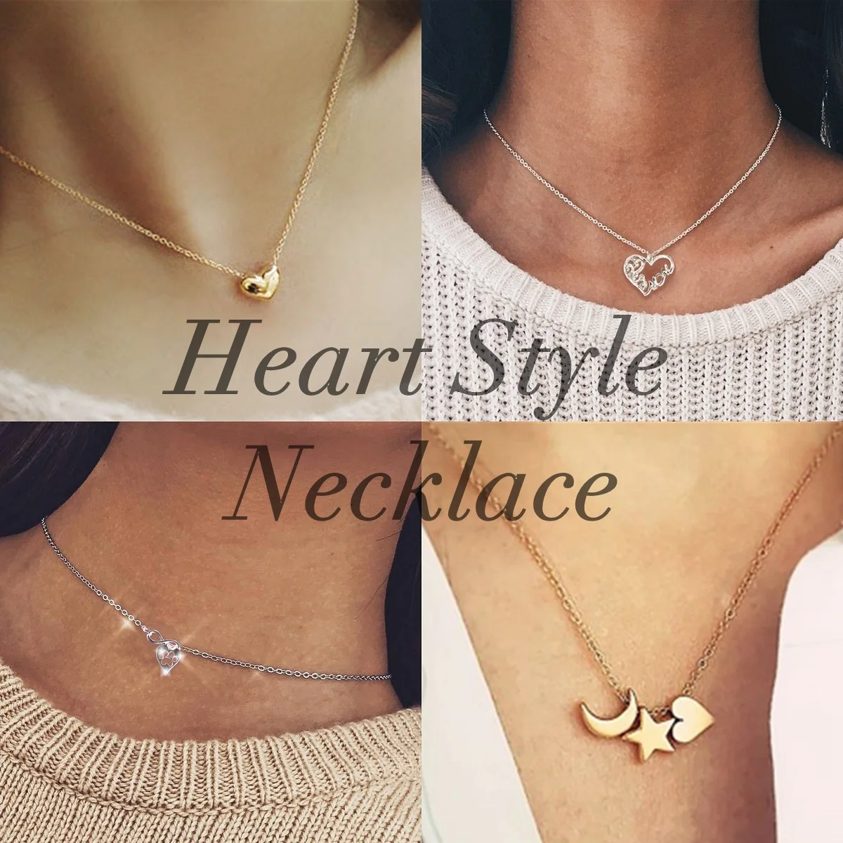 Fashion Simple Silver/Golden Plated Love Heart Alloy Necklace Chain Trendy Charm Classic Elegant Women Party Jewelry Accessories
Fashion Simple Silver/Golden Plated Love Heart Alloy Necklace Chain Trendy Charm Classic Elegant Women Party Jewelry Accessories