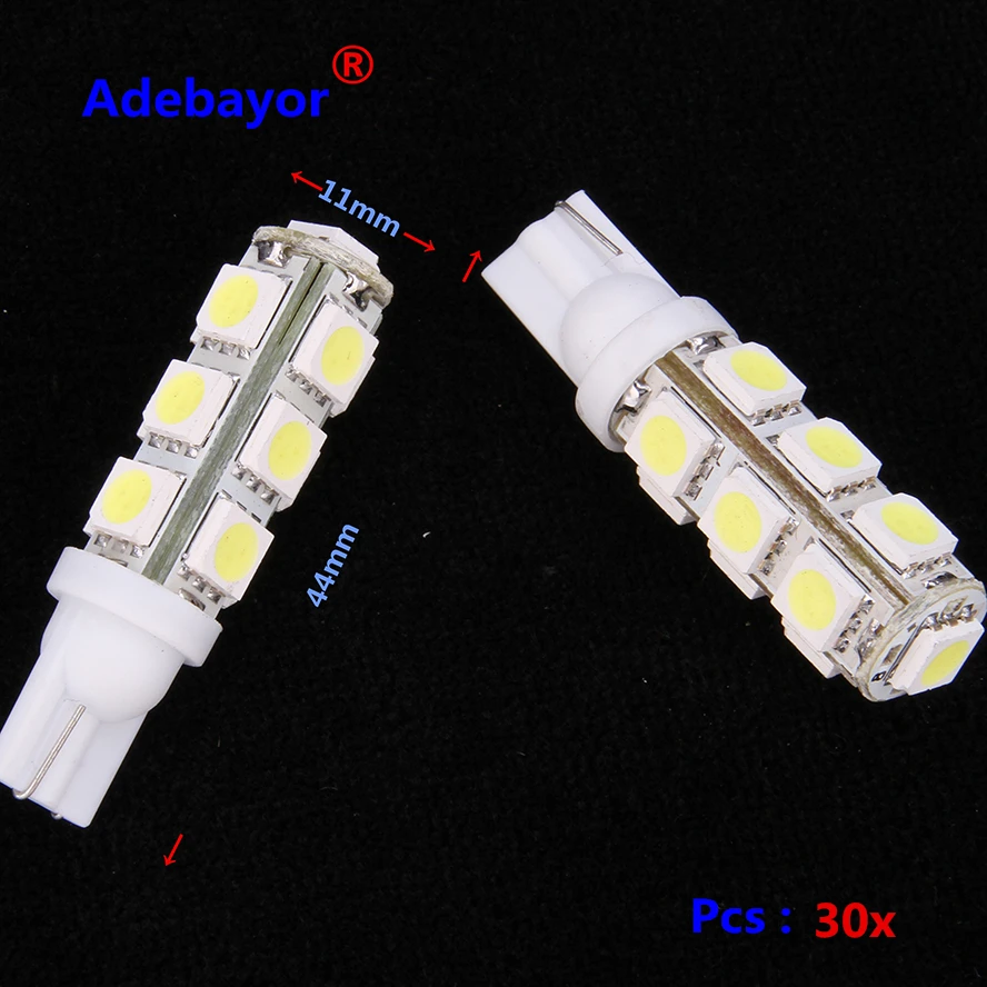 30X T10 194 168 192 W5W 13 SMD 5050 led Car reading door Light Automobile Instrument Lamp Wedge Interior clearance Bulbs 7colors
30X T10 194 168 192 W5W 13 SMD 5050 led Car reading door Light Automobile Instrument Lamp Wedge Interior clearance Bulbs 7colors