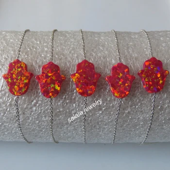 50pcs/lot op45 Red Adjustable 925 Sterling Silver White Hamsa Opal Bracelet ,Synthetic Hamsa & Hand Opal Bracelet for Gift
50pcs/lot op45 Red Adjustable 925 Sterling Silver White Hamsa Opal Bracelet ,Synthetic Hamsa & Hand Opal Bracelet for Gift