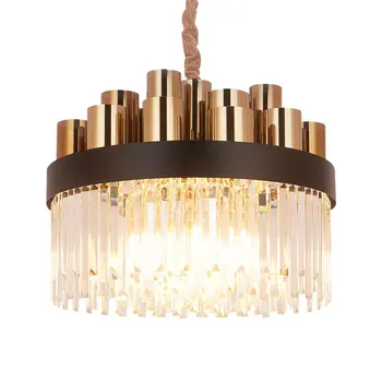Chandelier Modern Chandelier Round Lighting Living Room Gold Crystal Lamp Luxury Stainless Steel LED Lustre Home Lighting
Chandelier Modern Chandelier Round Lighting Living Room Gold Crystal Lamp Luxury Stainless Steel LED Lustre Home Lighting