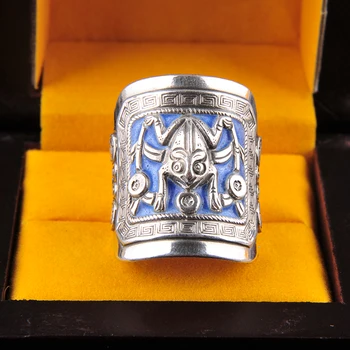925 standard Pure Silver Handmade Sterling Silver Frog imitation silver filigree enamel ring opening
925 standard Pure Silver Handmade Sterling Silver Frog imitation silver filigree enamel ring opening