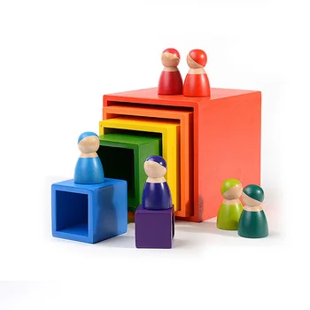 6pcs/12Pcs Rainbow Colorful Square Box Children's Baby Wooden Stacking Toys Building Blocks
6pcs/12Pcs Rainbow Colorful Square Box Children's Baby Wooden Stacking Toys Building Blocks